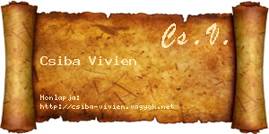 Csiba Vivien névjegykártya